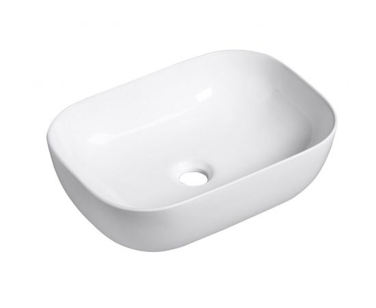 Раковина накладная Ceruttispa CR0078B белая прямоугольная 460х330х135_
