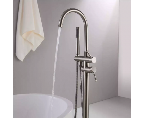 Смеситель для отдельностоящей ванны BOCH MANN BRAIES Brush Nickel BM8922 матовый никель_, изображение 2