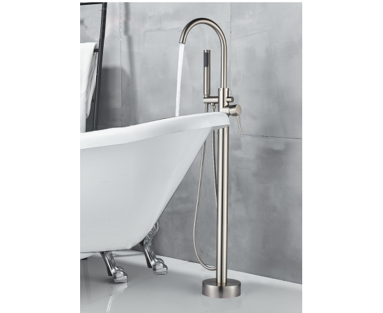 Смеситель для отдельностоящей ванны BOCH MANN BRAIES Brush Nickel BM8922 матовый никель_, изображение 3