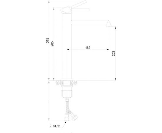 Смеситель BOCH MANN STELLA B BM9130 для раковины черный высокий_, изображение 5