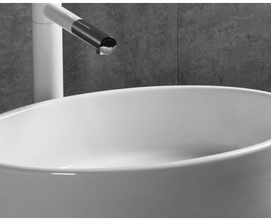Раковина накладная Ceruttispa CR7016 белая овальная 500х355х140_, изображение 3