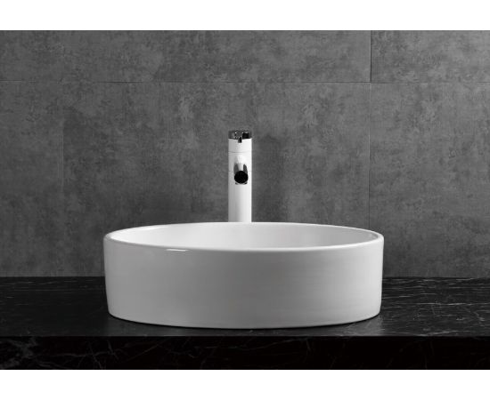 Раковина накладная Ceruttispa CR7016 белая овальная 500х355х140_, изображение 4