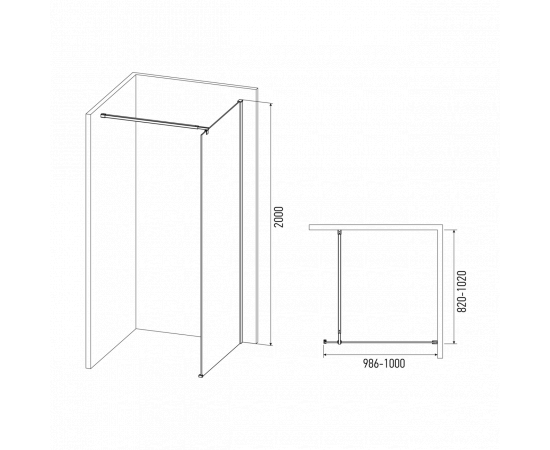 Душевая перегородка ALEX BAITLER AB29100S1_, изображение 2