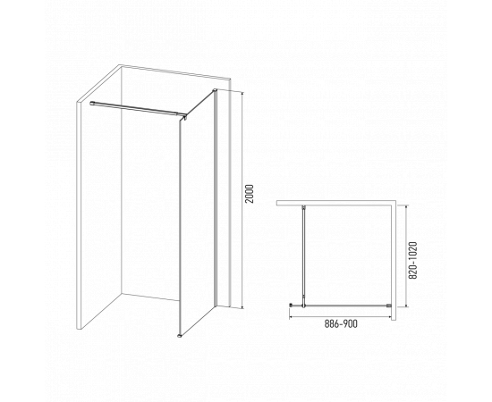 Душевая перегородка ALEX BAITLER AB2990B4_, изображение 2