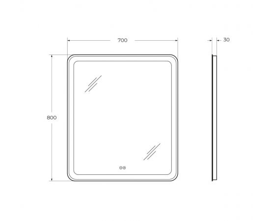 Зеркало с функцией памяти CEZARES CZR-SPC-MC-700-800-RGB-TCH_, изображение 9