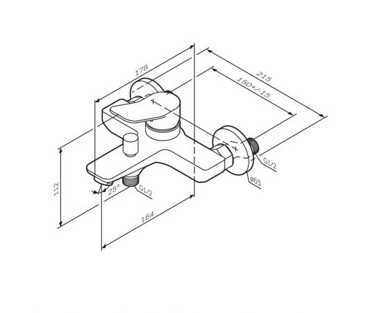 Cмеситель Am.Pm X-Joy F85A10044 для ванны и душа розовое золото_, изображение 11