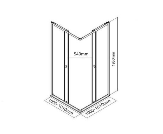 Душевой угол MaybahGlass  MGY-1331-6 раздвижной 6 мм стекло графит матовое 100х100_, изображение 5