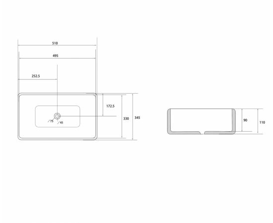 Раковина накладная ABBER Rechteck AC2207MW белая матовая_, изображение 4