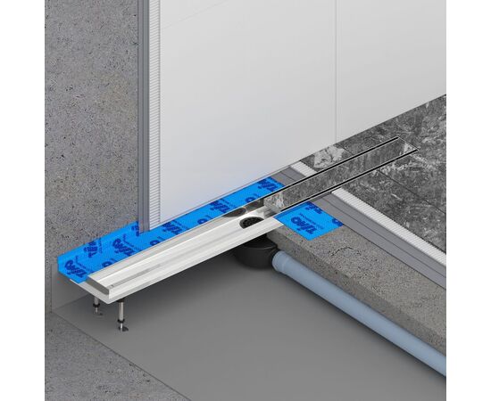Душевой лоток Timo Drain System 600 с двусторонней панелью plate под плитку сатин_, изображение 4