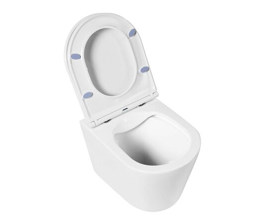 Унитаз подвесной безободковый BelBagno FLAY-R BB053CHR/BB870SC_, изображение 5