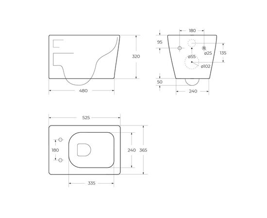 Унитаз-моноблок BelBagno TRE-TOR со смывом Торнадо с сиденьем дюропласт soft close P-trap BB673CP-MN-TOR/SC_, изображение 11