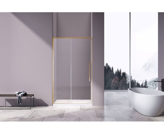 Душевая дверь Vincea Slim-N VDS-4SN110CLG 1100 брашированное золото стекло прозрачное_, изображение 2