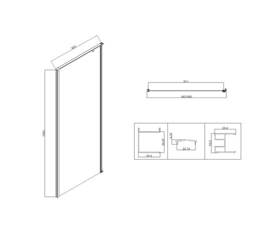 Душевой уголок Vincea Slim-N VSR-5SN9090CL 900х900 хром стекло прозрачное, Размер: 90х90, Профиль: Хром_, изображение 3
