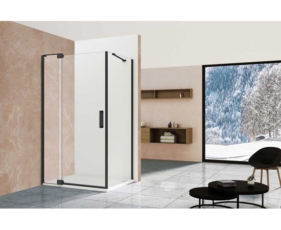 Душевой уголок Vincea Extra VSR-1E111280CLB 1100/1200х800 черный стекло прозрачное_, изображение 2