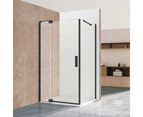 Душевой уголок Vincea Extra VSR-1E111280CLB 1100/1200х800 черный стекло прозрачное_
