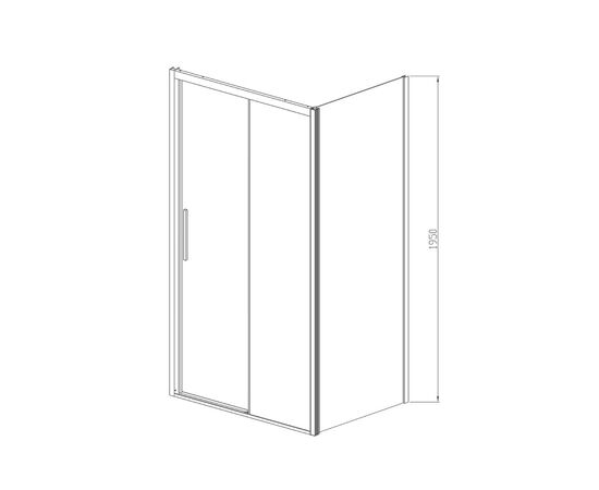 Душевой уголок Vincea Soft VSR-3SO8011CLGM 1100х800 вороненая сталь стекло прозрачное_, изображение 3
