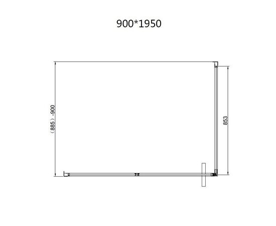 Душевой уголок Vincea Slim 8mm VSR-4SLP9012CL 1200х900 хром стекло прозрачное, Размер: 90х120, Профиль: Хром_, изображение 7