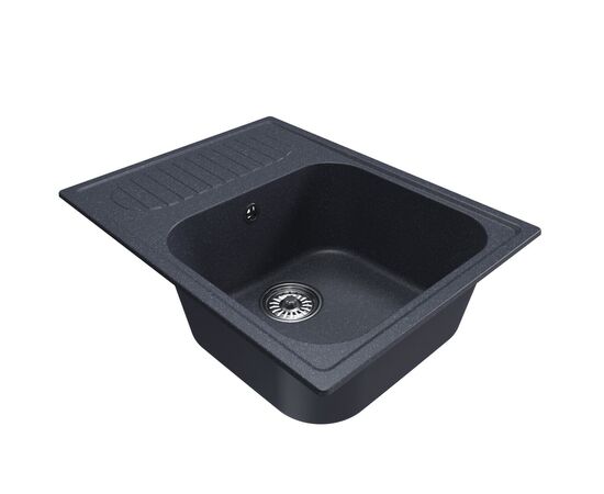 Мойка MIXLINE ML-GM18 из искусственного камня цвет антрацит 64х49 см_