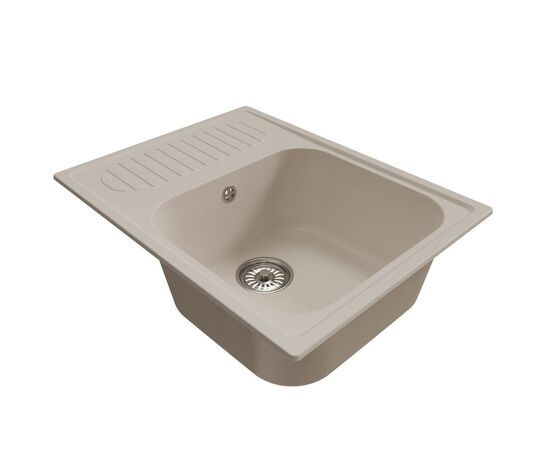 Мойка MIXLINE ML-GM18 из искусственного камня цвет белый 64х49 см_
