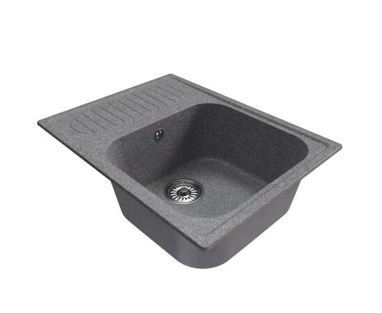 Мойка MIXLINE ML-GM18 из искусственного камня цвет графит 64х49 см_