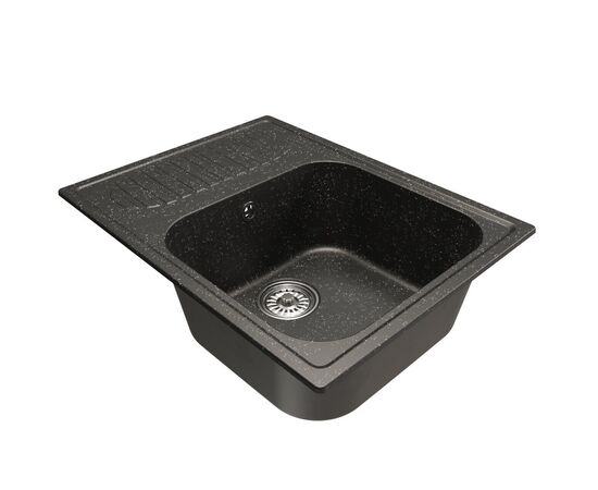 Мойка MIXLINE ML-GM18 из искусственного камня цвет черный 64х49 см_
