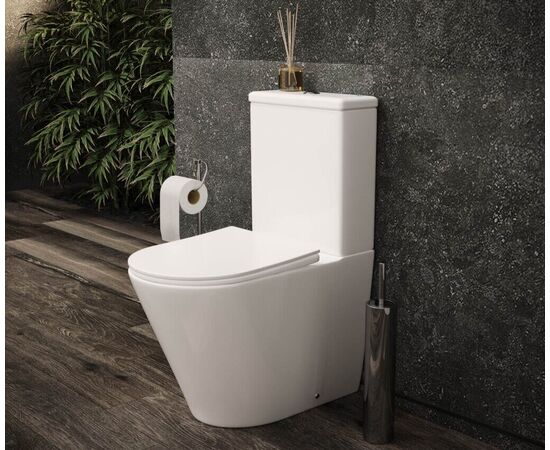 Напольный пристенный унитаз Ceramicanova Highlight Rimless CN1802_, изображение 9