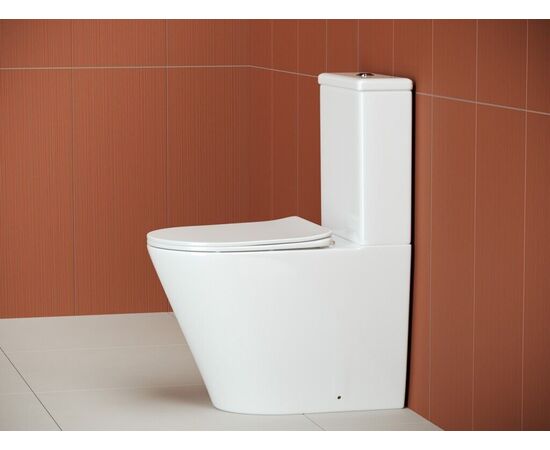 Напольный пристенный унитаз Ceramicanova Highlight Rimless CN1802_, изображение 3