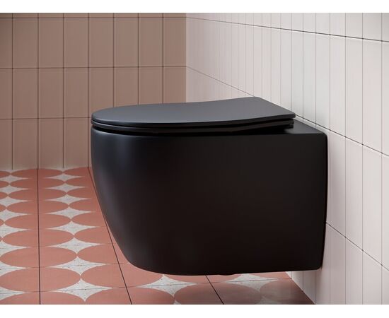 Подвесной унитаз Ceramicanova PLAY Rimless CN3001MB_, изображение 3