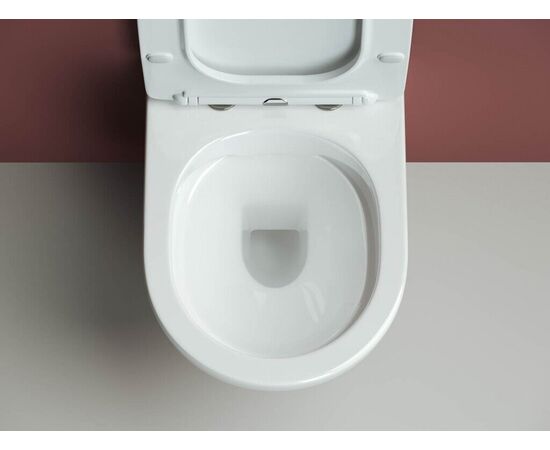 Сет 4 в 1 Ceramicanova унитаз Forma Rimless инсталляция с кнопкой Round цвет белый CN3009_1001W_1000_, изображение 8
