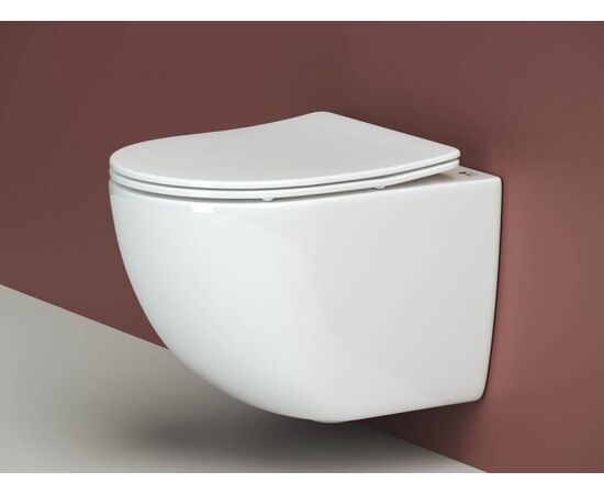 Сет 4 в 1 Ceramicanova унитаз Forma Rimless инсталляция с кнопкой Flat цвет белый CN3009_1002W_1000_, изображение 2