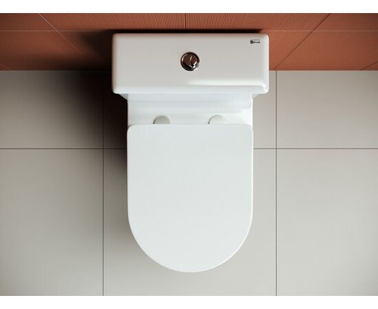 Напольный пристенный унитаз Ceramicanova Highlight Rimless CN1802_, изображение 4