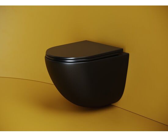 Подвесной унитаз Ceramicanova Vogue безободковый, смыв торнадо CN4008TMB_, изображение 2