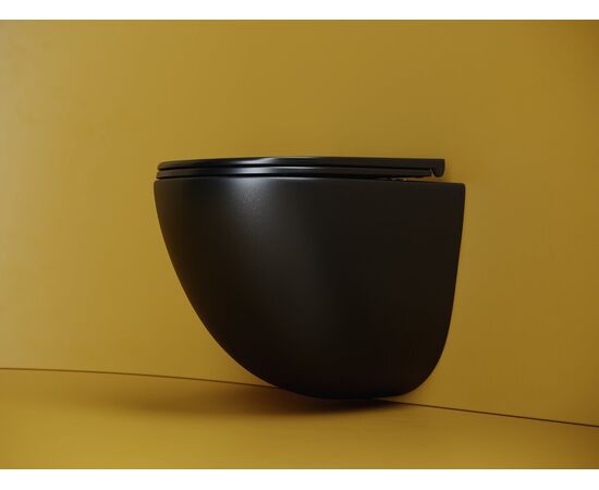 Подвесной унитаз Ceramicanova Vogue безободковый, смыв торнадо CN4008TMB_, изображение 3