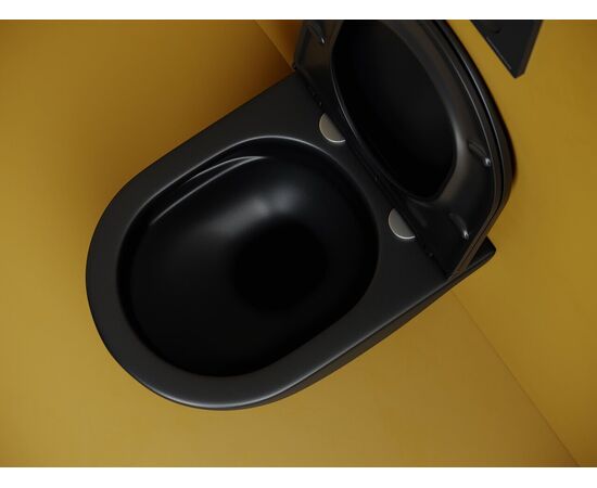 Подвесной унитаз Ceramicanova Vogue безободковый, смыв торнадо CN4008TMB_, изображение 7