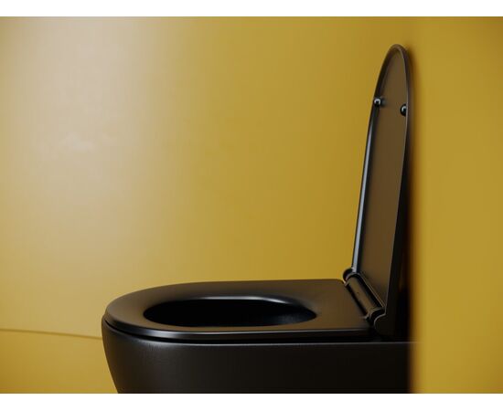 Подвесной унитаз Ceramicanova Vogue безободковый, смыв торнадо CN4008TMB_, изображение 8