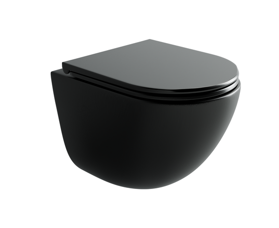 Подвесной унитаз Ceramicanova Vogue безободковый, смыв торнадо CN4008TMB_