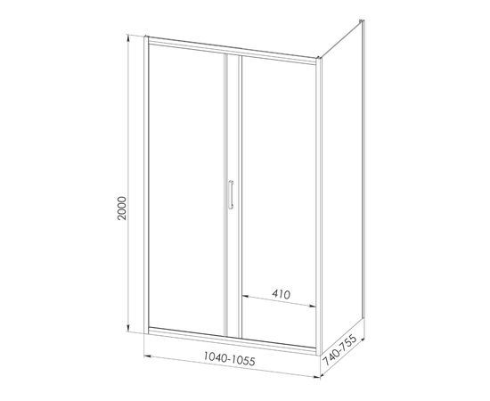 Душевой уголок Royal Bath ACCORD RB 75105HPS-C-CH 105x75x200_, изображение 3