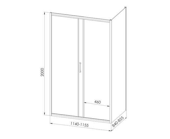 Душевой уголок Royal Bath ACCORD RB 85130HPS-C-BL 130x85x200_, изображение 3