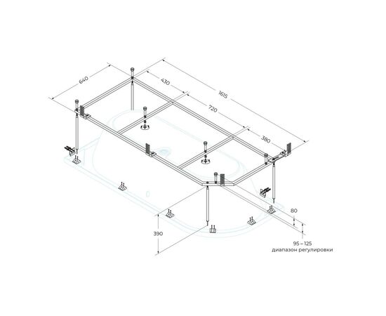 Металлический каркас Cezares METAURO CORNER-MF_