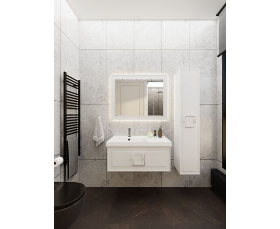 Зеркало с подсветкой La Fenice Cubo Bianca 100х80 белое_, изображение 2