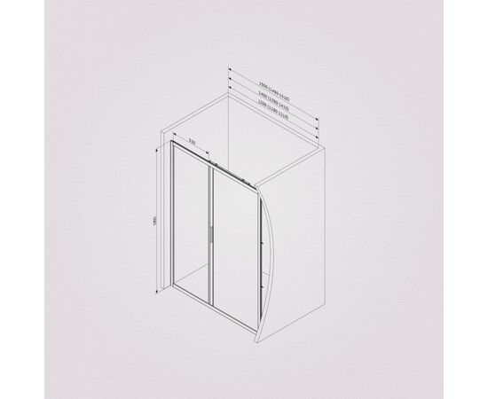 Душевая дверь Am.Pm Gem Solo W90G-140-1-195BM 140х195_, изображение 7