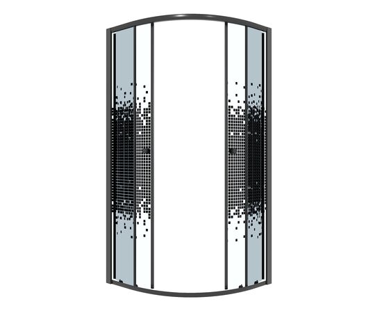 Душевое ограждение Niagara Eco NG-1007-14BLACK 90х90х190 см_, изображение 2
