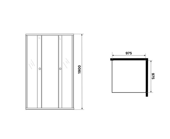 Душевое ограждение Niagara Eco NG-1010-14QBLACK 100х100х190 см_, изображение 5