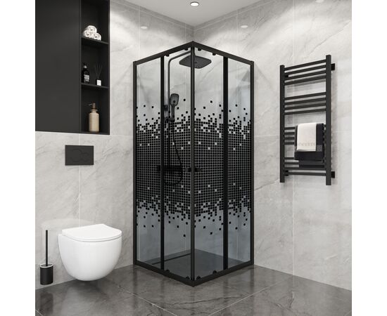 Душевое ограждение Niagara Eco NG-1010-14QBLACK 100х100х190 см_, изображение 3