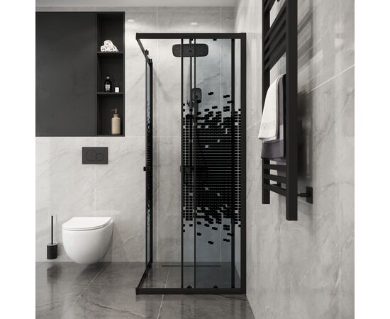 Душевое ограждение Niagara Eco NG-1010-14QBLACK 100х100х190 см_, изображение 4