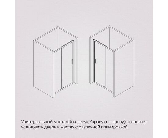 Душевая дверь Am.Pm Gem Solo W90G-140-1-195BM 140х195_, изображение 8