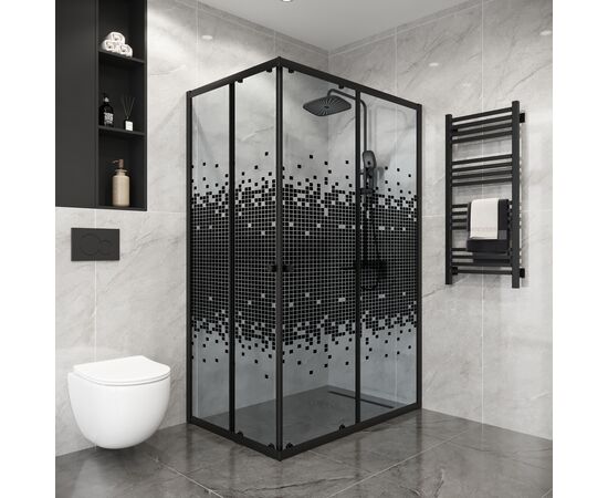 Душевое ограждение Niagara Eco NG-1018-14QBLACK 100х80х190 см_, изображение 3