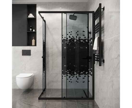 Душевое ограждение Niagara Eco NG-1018-14QBLACK 100х80х190 см_, изображение 4