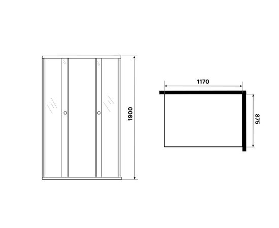 Душевое ограждение Niagara Eco NG-1129-14QMT 120х90х190 см_, изображение 5