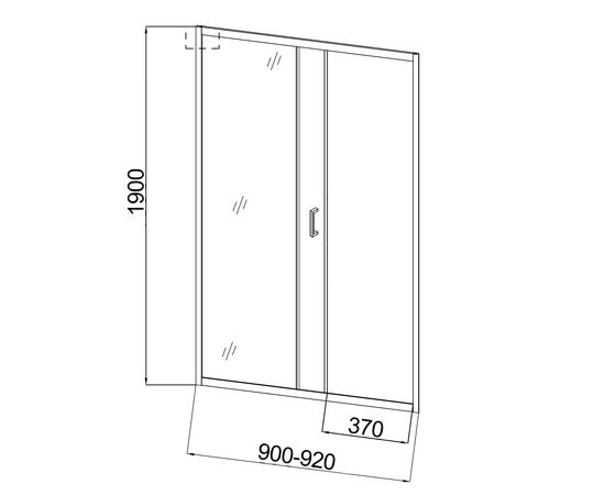Дверь в нишу Niagara Eco NG-631-9A 90х190 см_, изображение 6